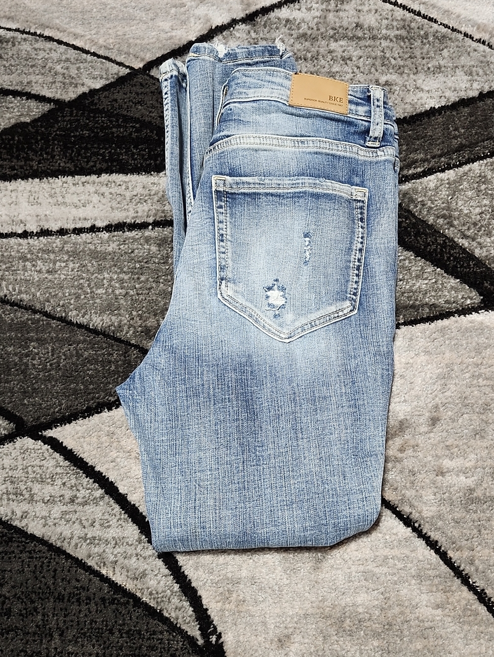 BKE BILLIE EMBROIDERED DISTRESSED SLIM-FIT HIGHRISE ANKLE SKINNY DENIM JEAN PFIR
